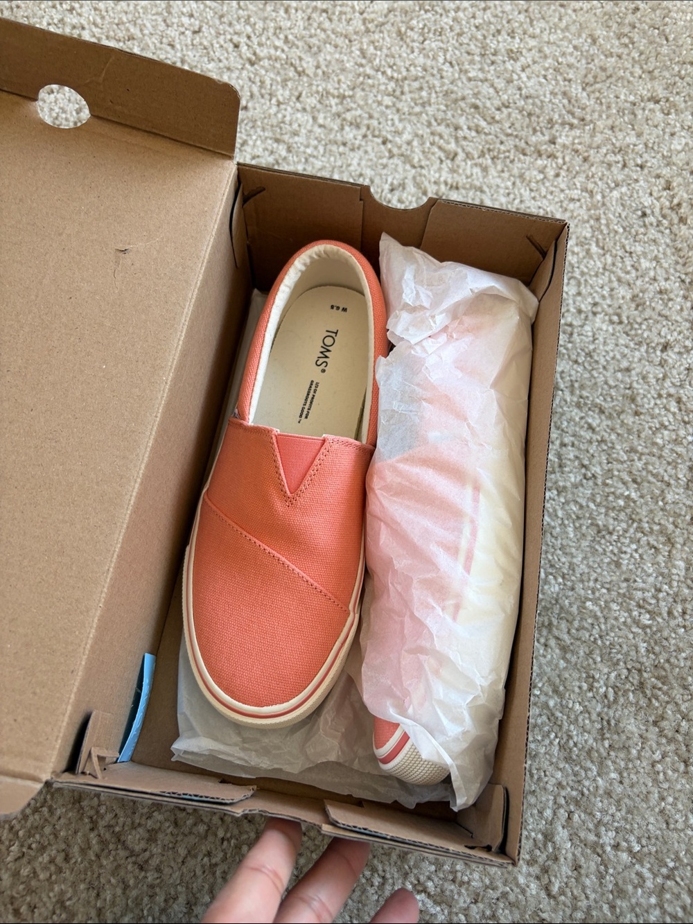 TOMS Coral Canvas Slip-On Sneakers
